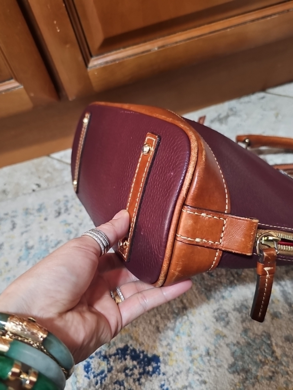 Dooney & Bourke Pebble Grain Zip Zip Satchel Bag - Picture 5 of 12